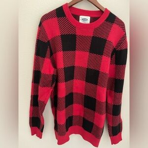 Old Navy Red and Black Knit Sweater